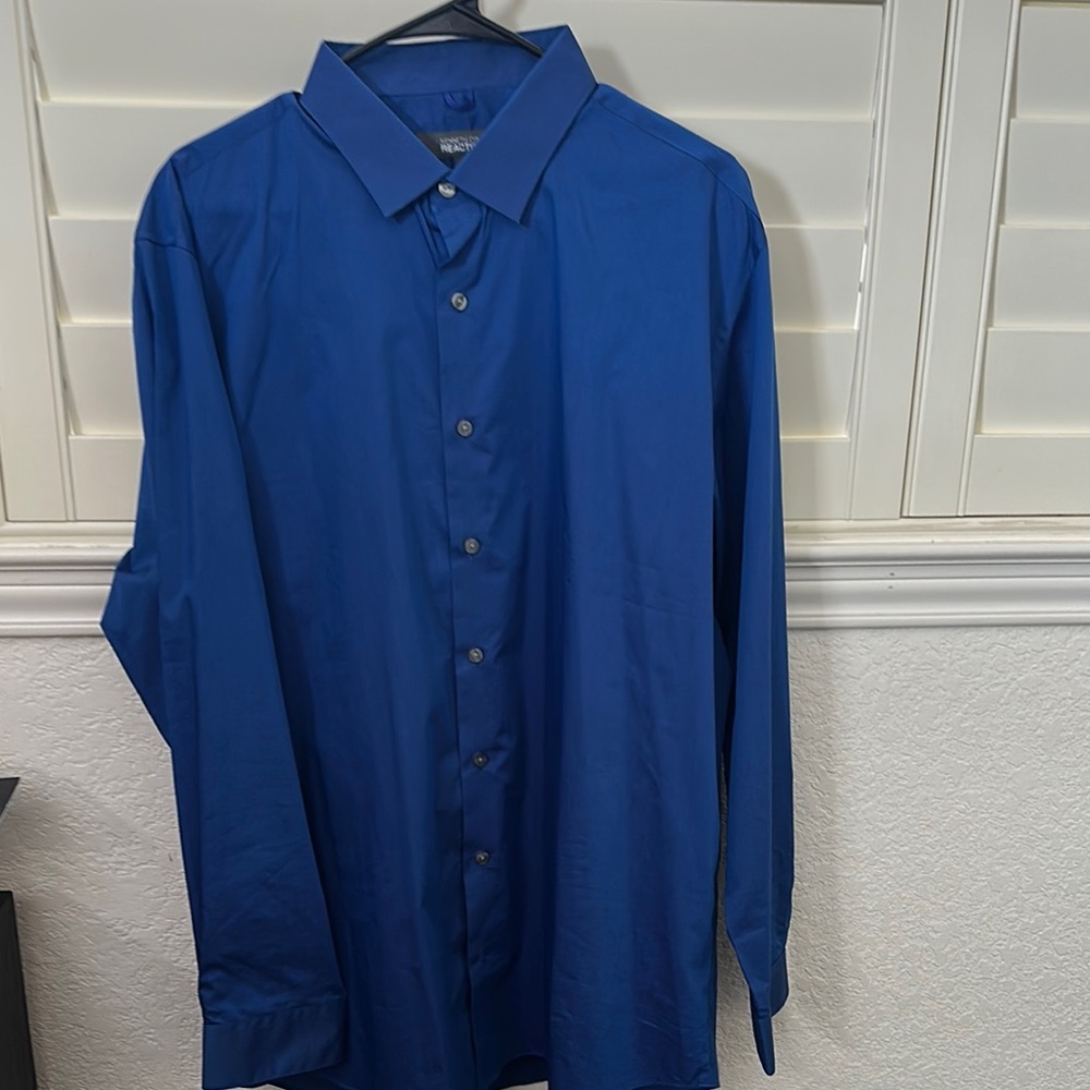 Kenneth Cole Reactions Men's Blue Dress Shirt